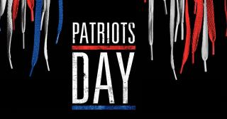 patriots day with red white and blue shoelaces