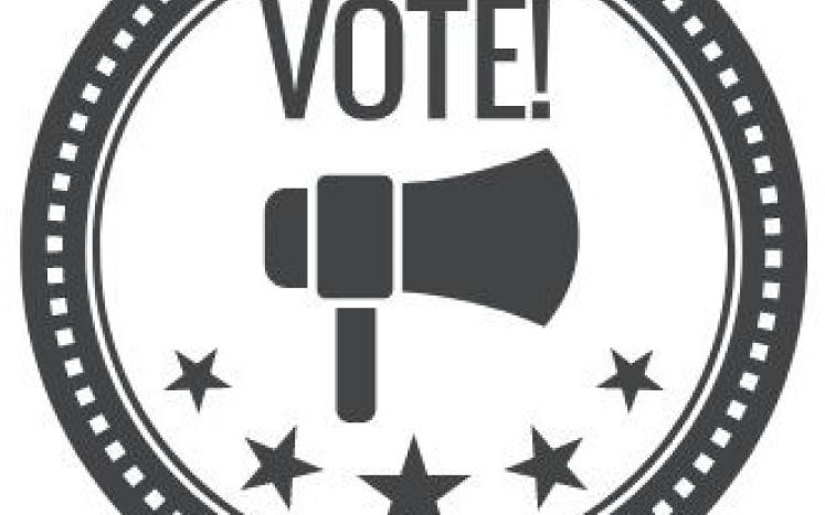 vote with megaphone and stars